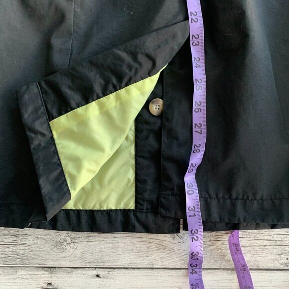Columbia Vintage 90s Black Lightweight Windbreaker Rain Trench Coat - Picture 14 of 16